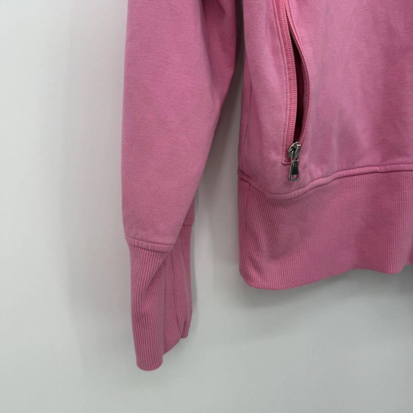 Old Navy  Hot Pink Athletic Jacket Size Medium Cotton Blend - Image 3