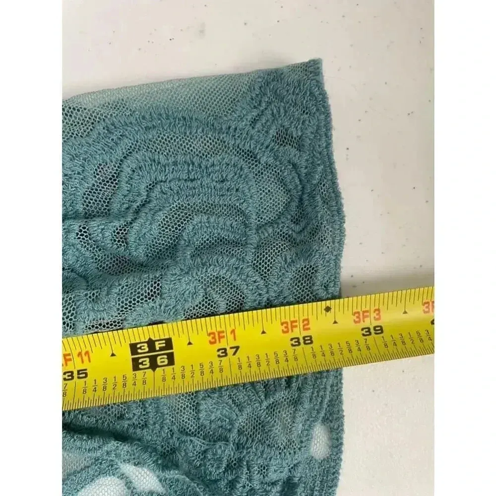 Women's Favlux Turquoise Lace Kimono Cardigan Duster‎ Size M GUC! 0155 - Image 8