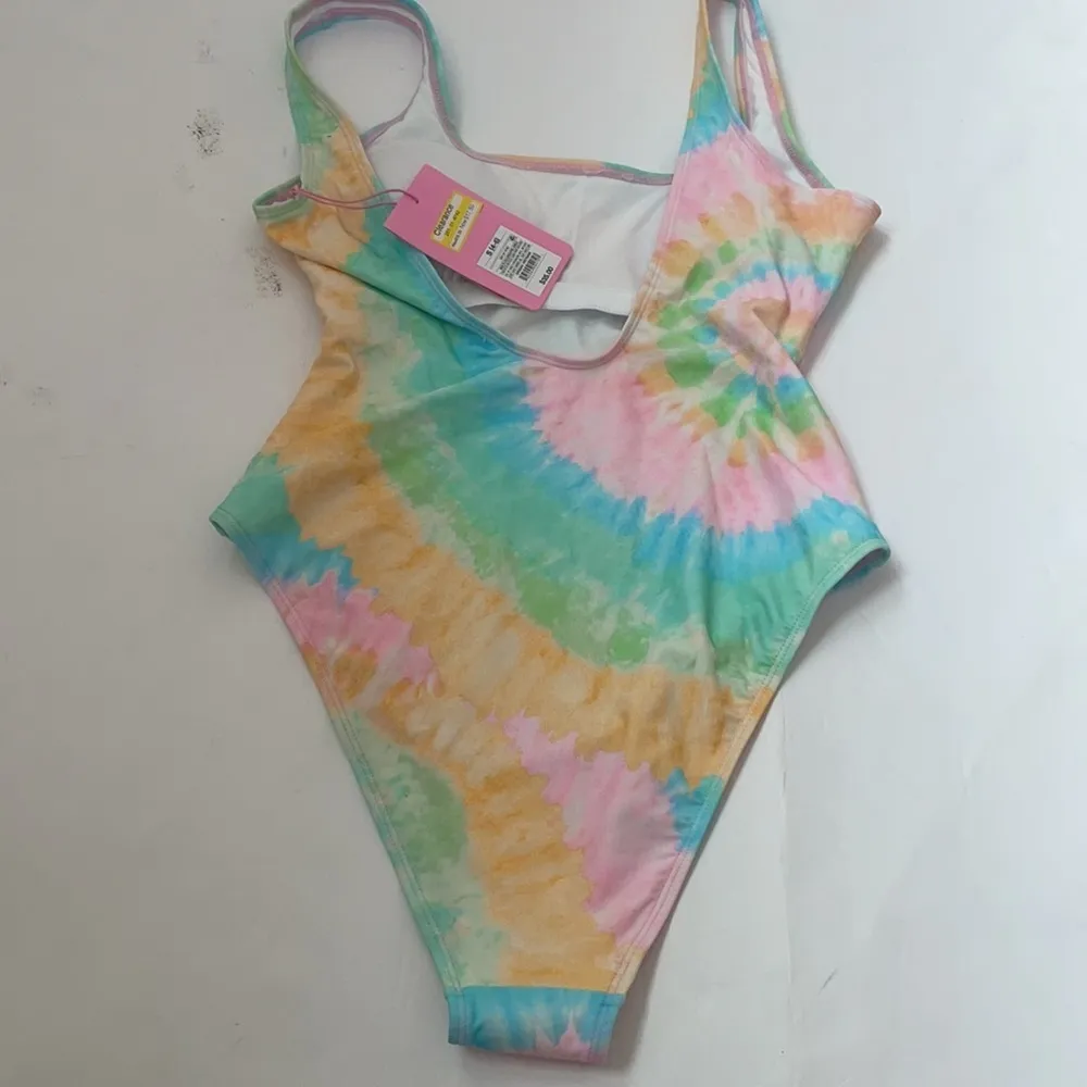 Stoney Clover Lane X Target Multicolor tiedye one piece swimsuit S NWT - Image 7