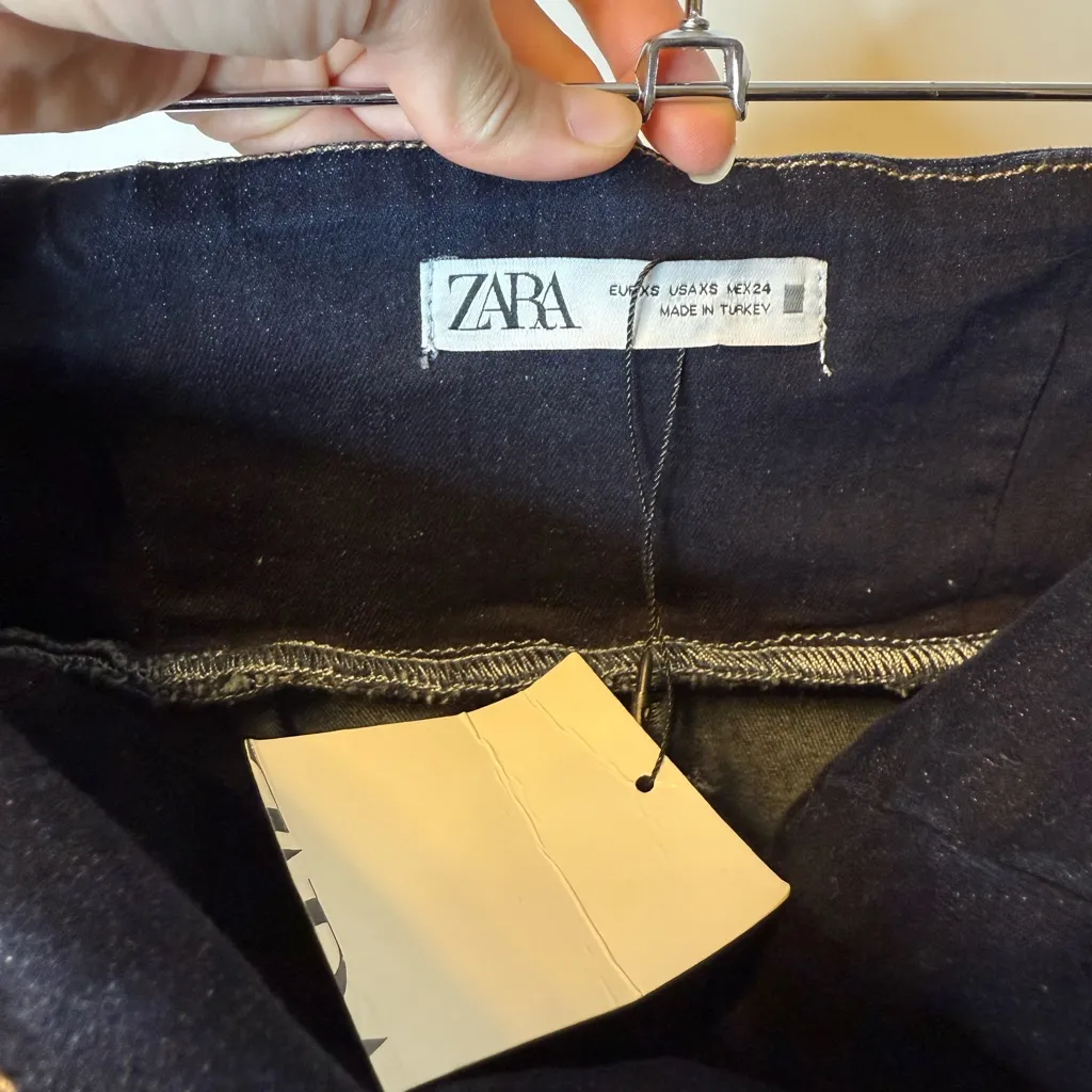 Zara Draped Midi Denim Dress - Image 12