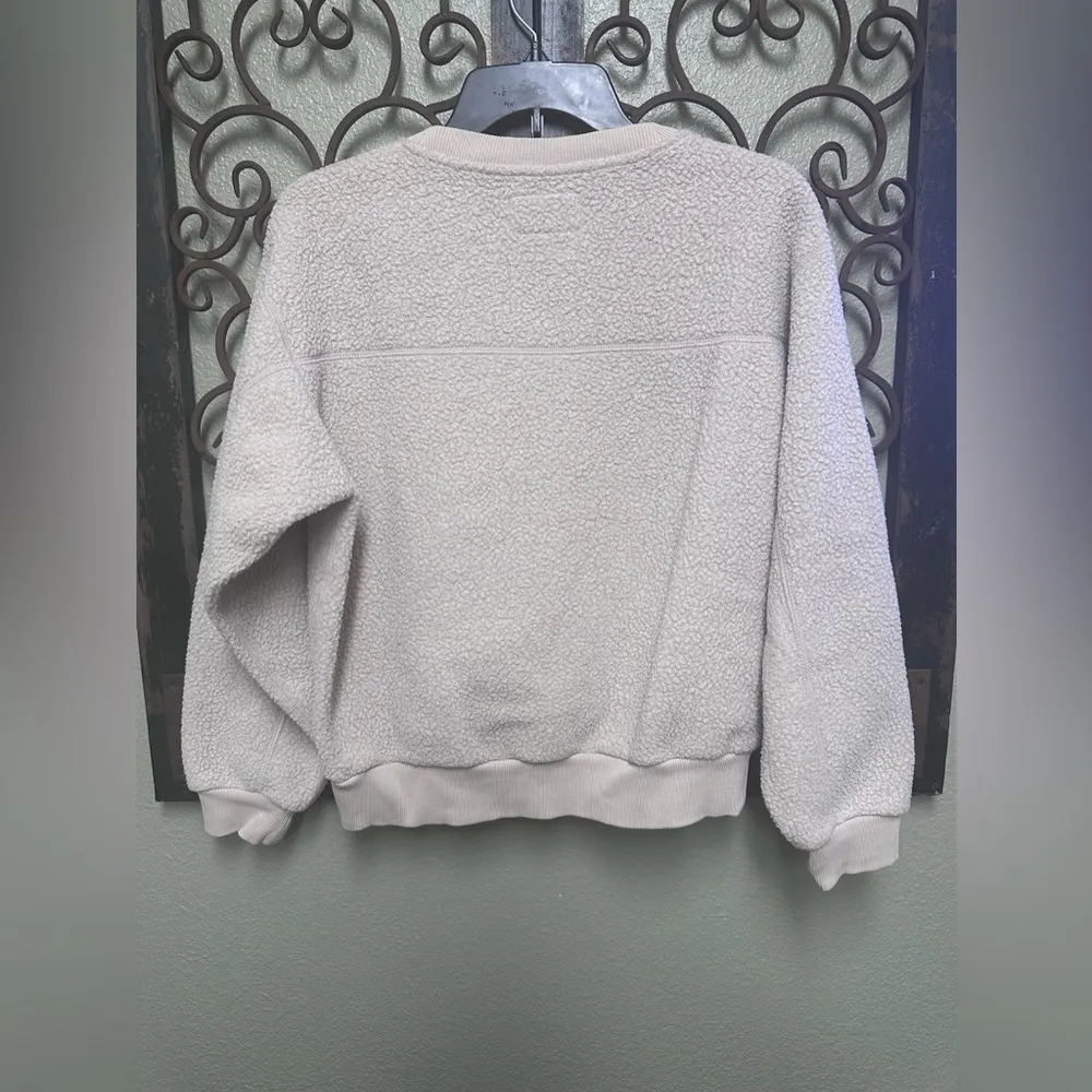 Renew oatmeal teddy bear crew neck pullover sweatshirt - Image 2