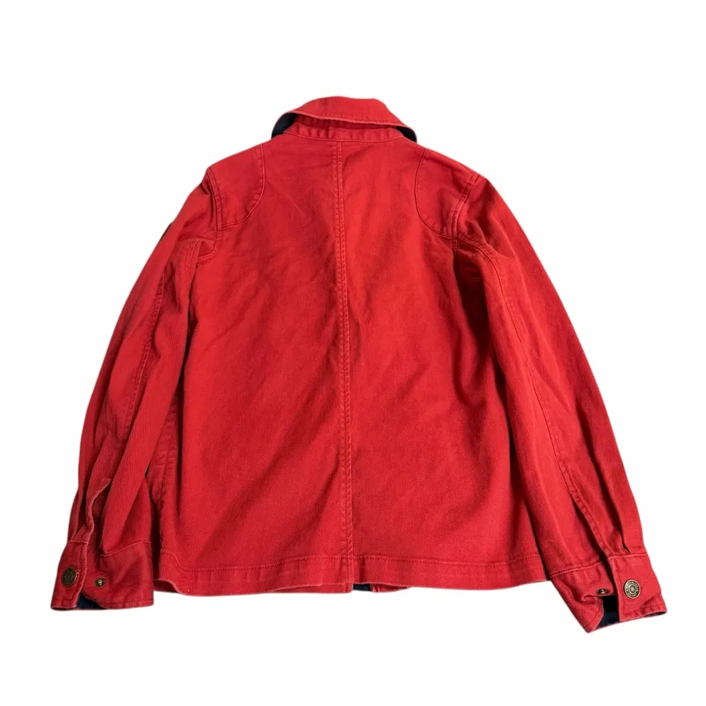 Vintage Ralph Lauren Womens Red Canvas Fireman Jacket Size Small - Image 3