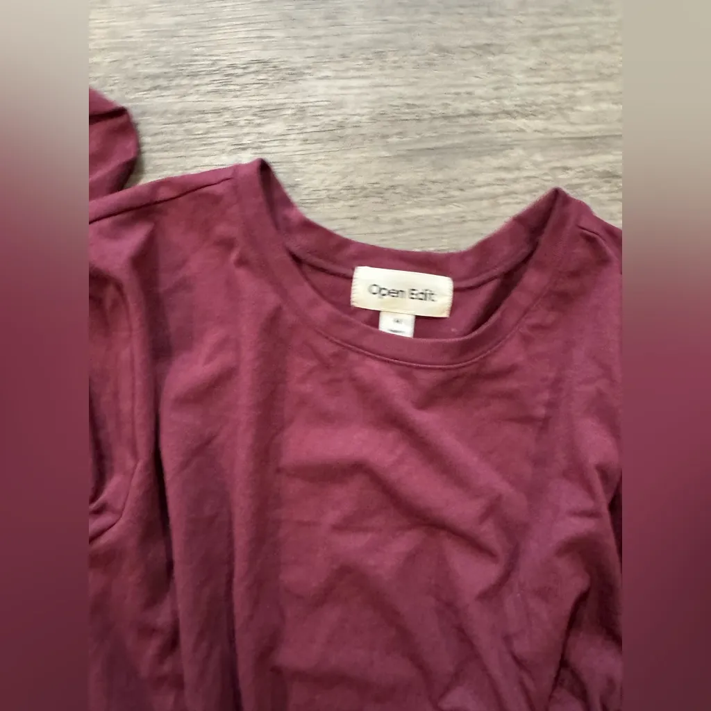 Elegant Burgundy Long Sleeve Dress - Image 9