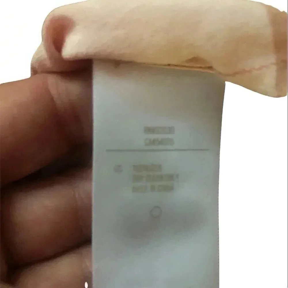 Fossil neutral striped Crew Neck silk  Blouse classic preppy timeless Old Money - Image 8