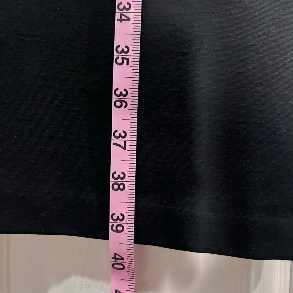 Talbots Size 16 v-neck sleeveless Black Dress midi knee length professional plus - Image 5