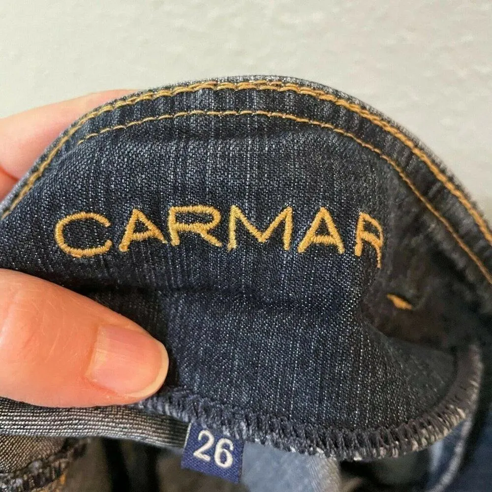 Carmar Blue Denim Zip Up Jean Mini Skirt Womens 26 Blue Denim Coastal Cowgirl Size 4 - Image 5