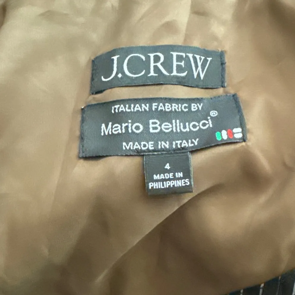 J. Crew Patrick Patch Pocket Italian Fabric Luxe Ponte Blazer Black Size 4 - Image 8