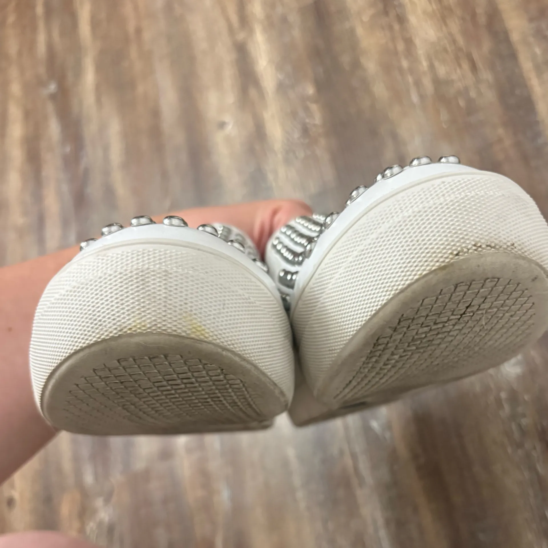 Steve Madden Torin White Studded Platform Slip-on Sneakers Size 10 Punk Festival - Image 6