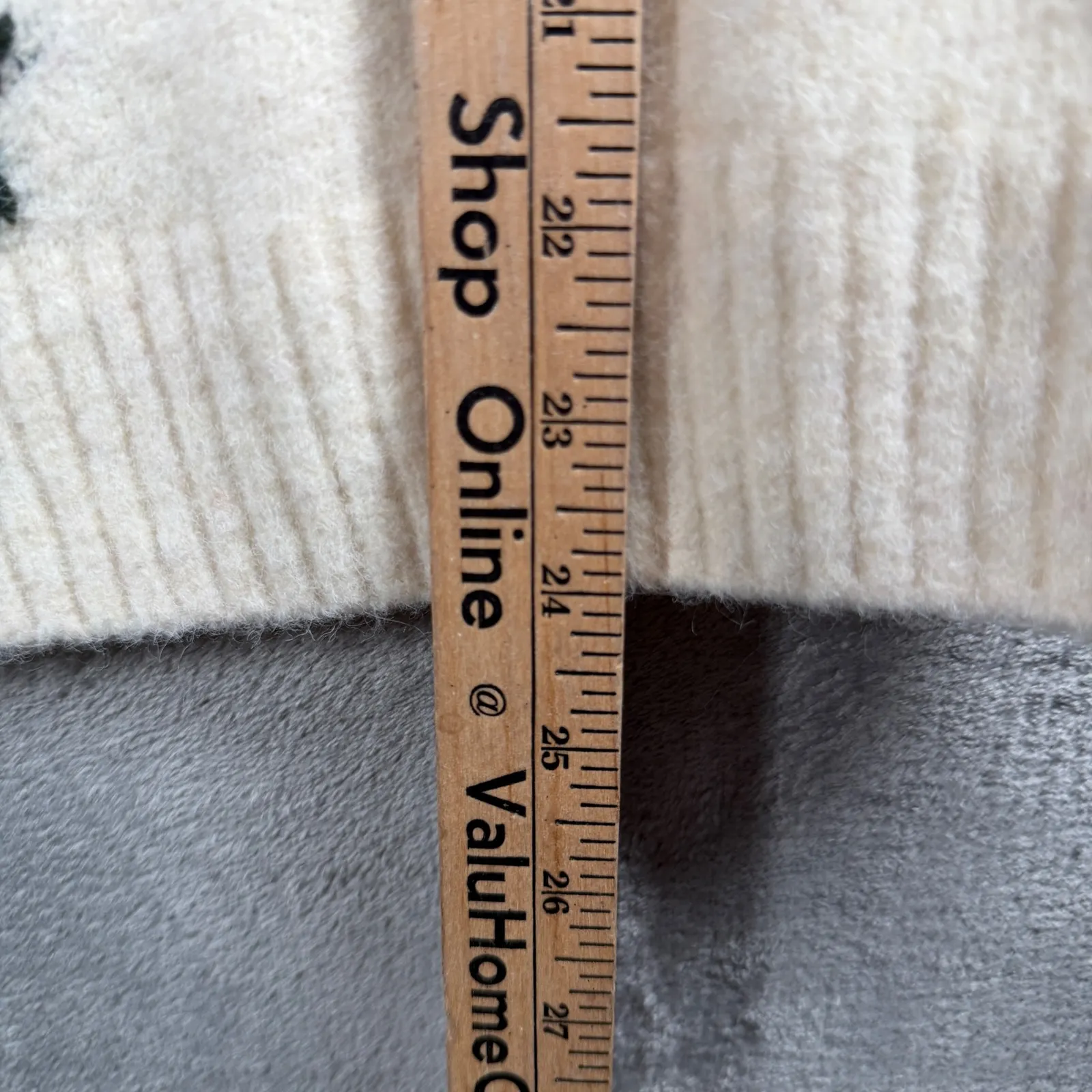 Ted Baker London Floral Embroidered Mohair Style Fuzzy Knit Sweater Ivory Large - Image 10