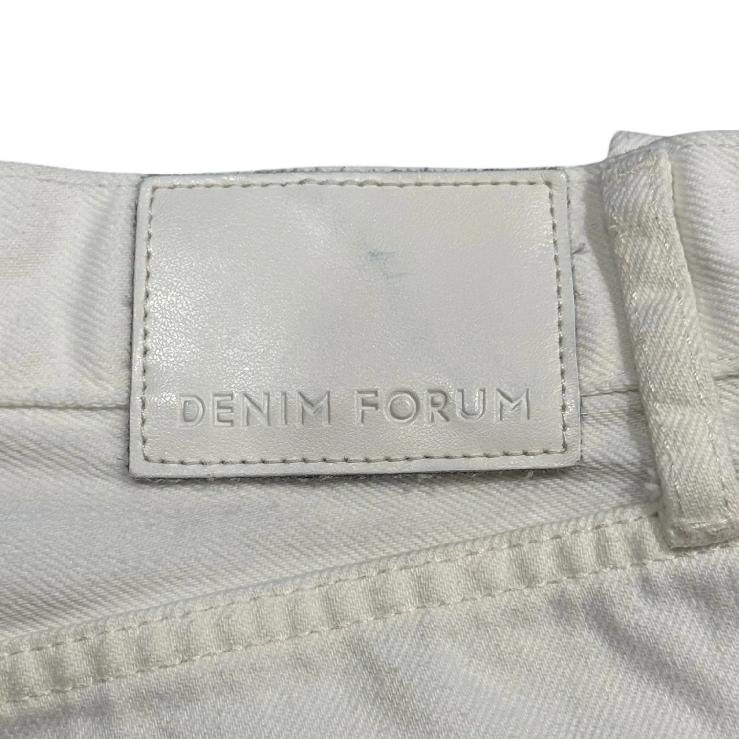 Aritzia Denim Forum '90s Halle Skirt White‎ Denim Size 28 Y2K Slit Midi Skirt White Size M - Image 8