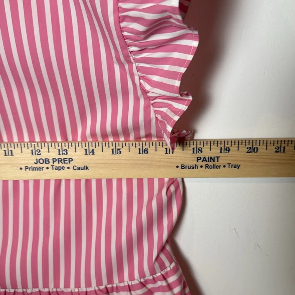 Draper James Women’s Penelope Top in Crisp Cotton Pink and White Stripe S - Image 7