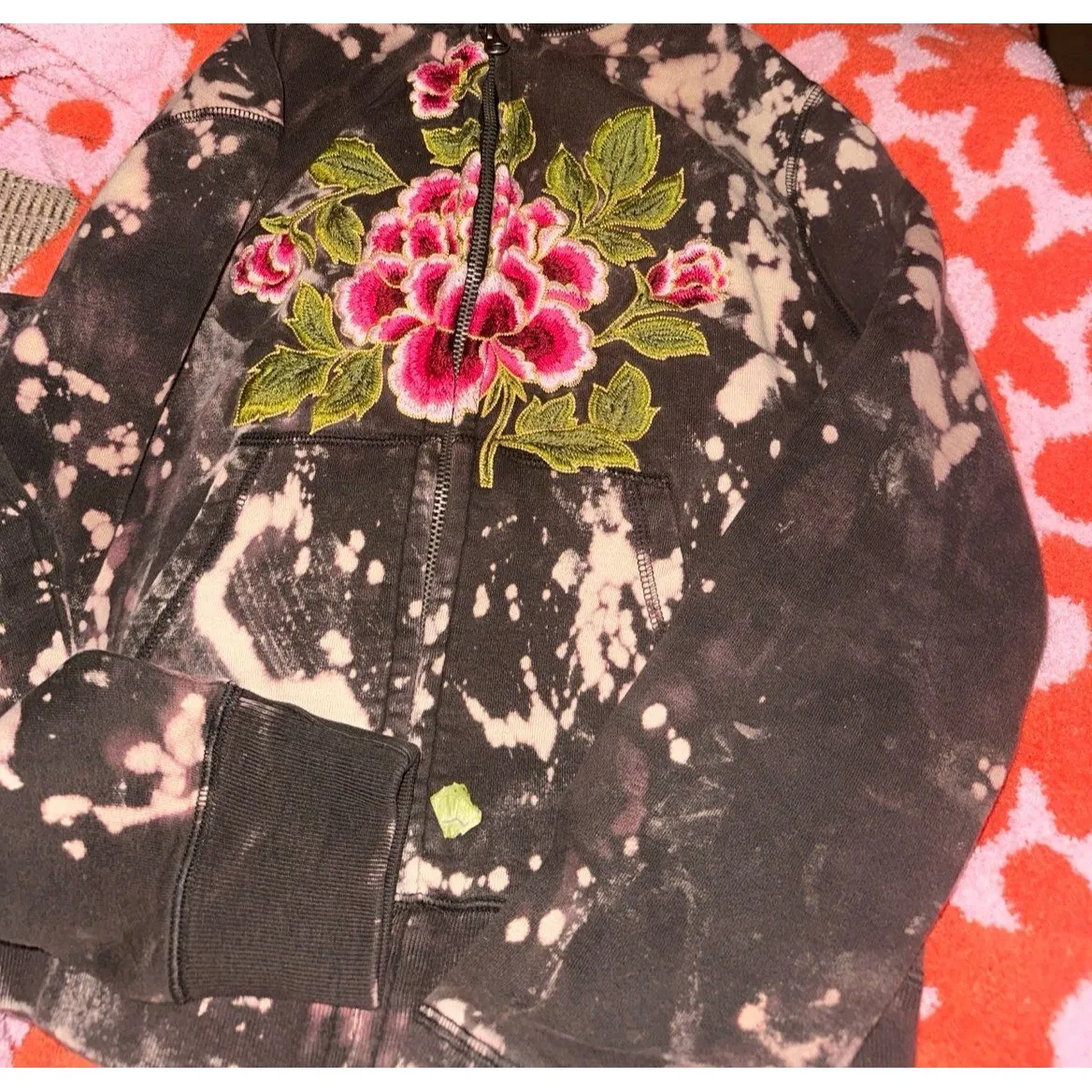 Lucky brand dungarees rose vintage tie dye hoodie - Image 2