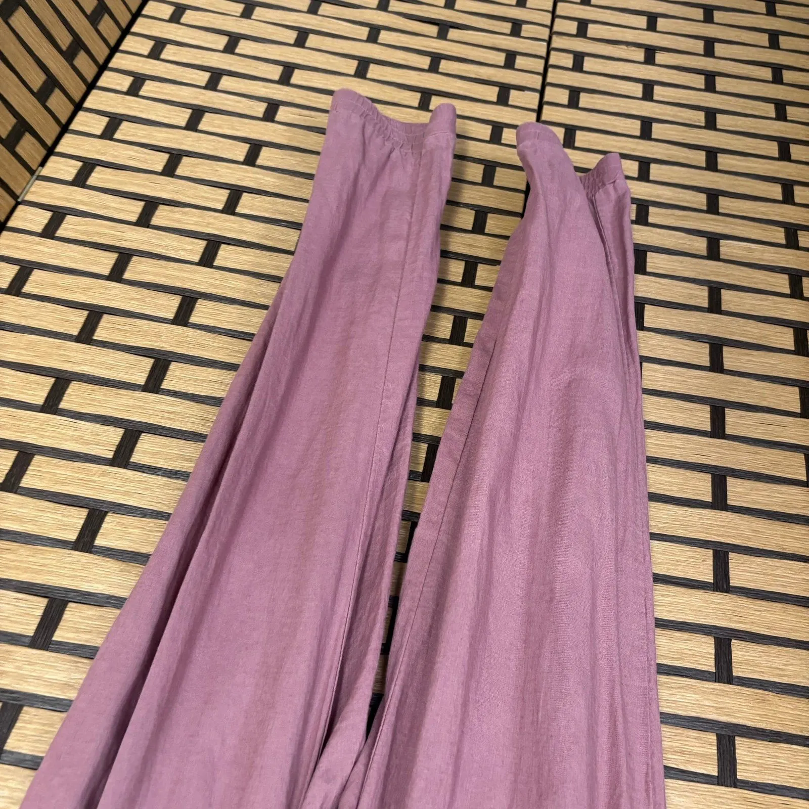 Needle‎ & Cloth Mauve Linen Blend Joggers Size Medium - Image 4