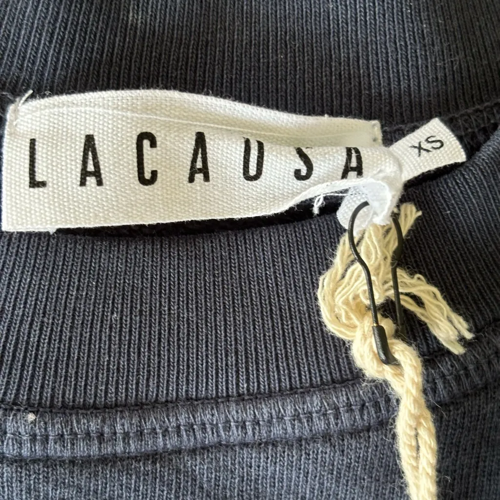 anthropologie Lacausa barb raglan terry sweatshirt new NWT fall cozy loungewear - Image 8