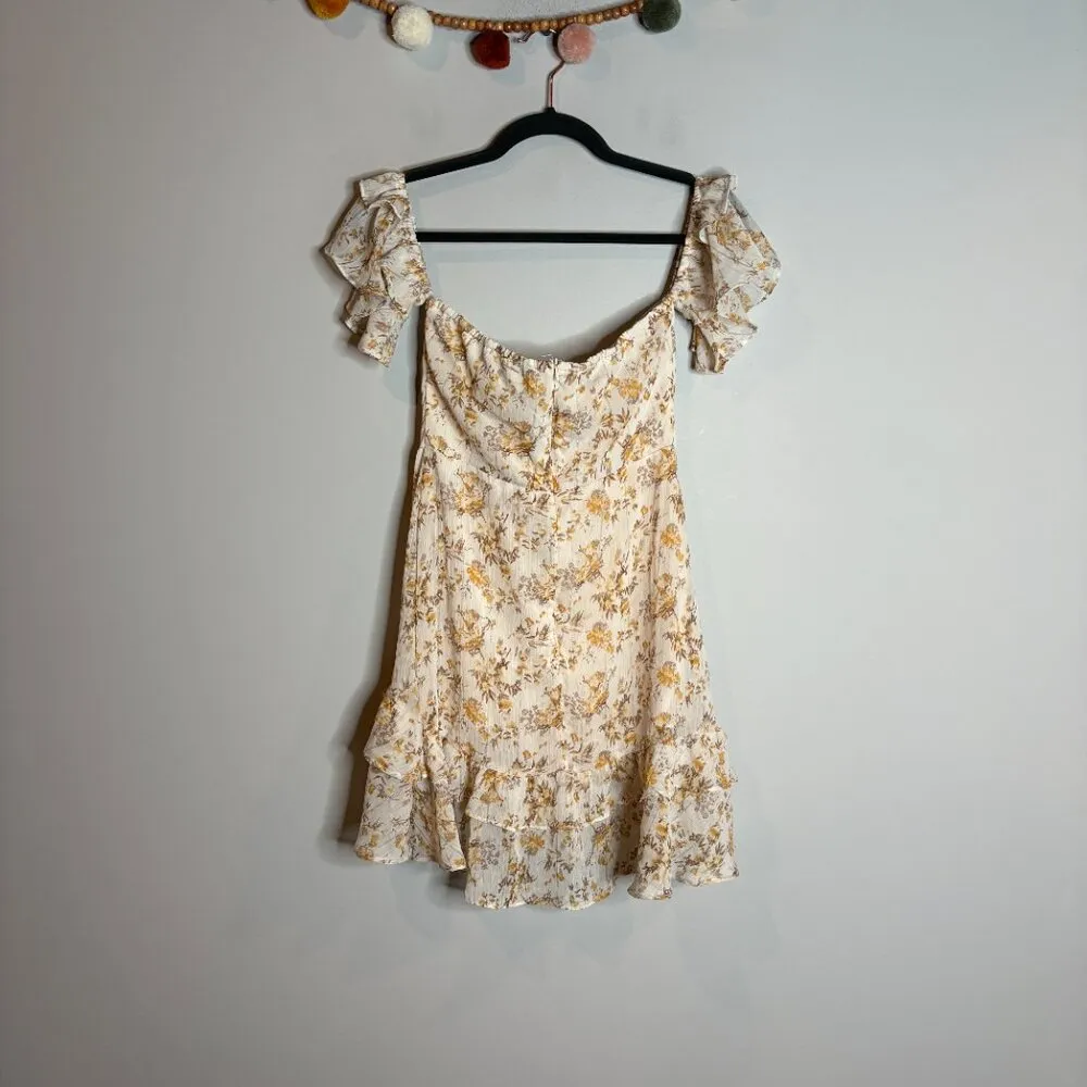 Cider  Floral Corset Ruffle Hem dress - Image 5