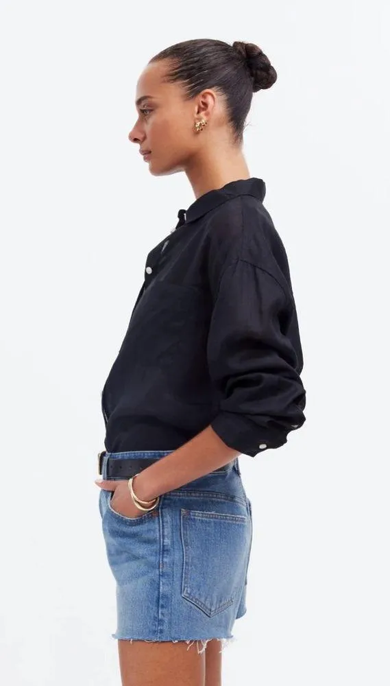 Madewell Relaxed Denim Jean Shorts Raw Hem Blue - Kelton Wash Sz 23 NWT - Image 2