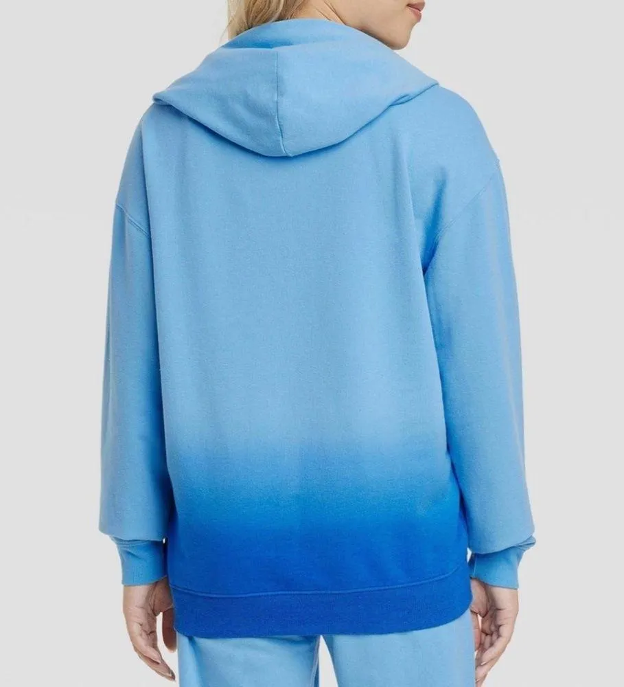 NBA Sweatshirt Golden State Warriors Oversized Graphic Hoodie Ombre Blue L NWT - Image 2