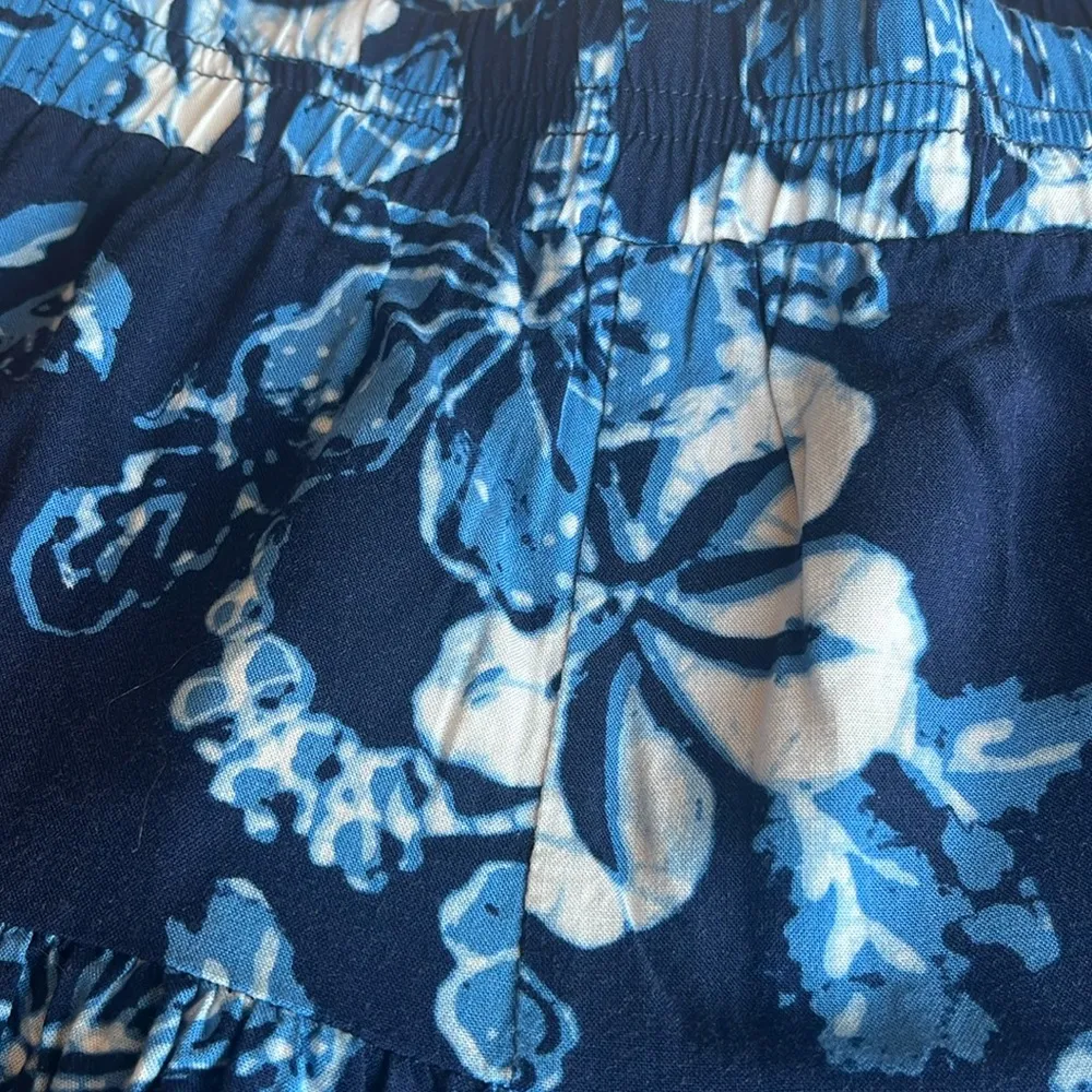 Aeropostale Shorts Blue Floral Bloomer Ruffle Hem - Image 6