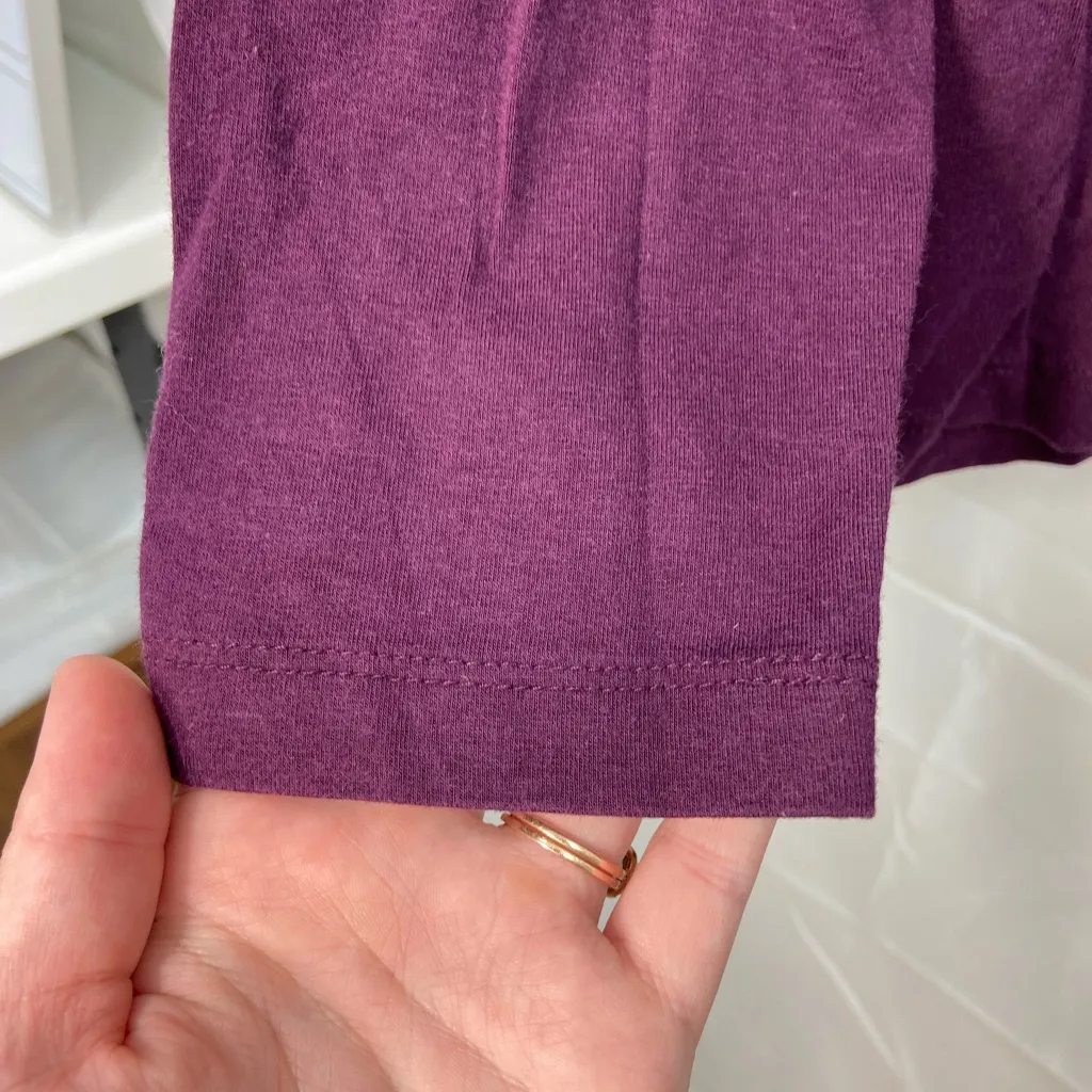 Apt. 9 women’s reddish purple long sleeve Crewcut casual relaxed basic tshirt XL - Image 2
