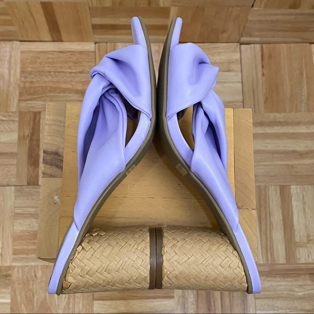 DV Dolce Vita “Milna” Light Purple Knot Slide Woven Heels Sandals Size 7 - Image 4