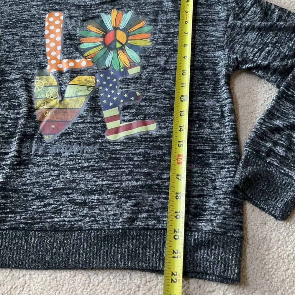 GAP Hoodie Sweater Women's Size XS Gray Black Pullover Long Sleeve - Image 5