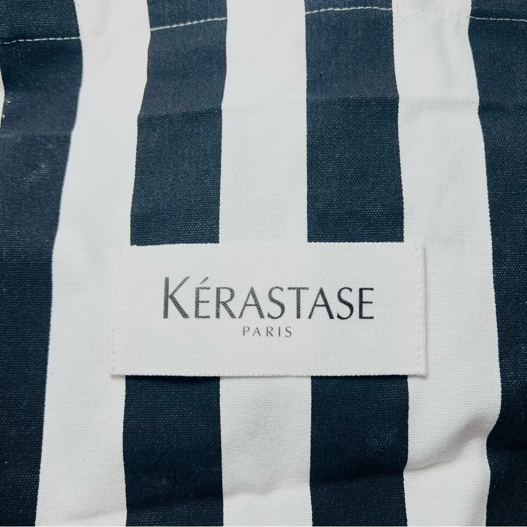 Kérastase Black and White Striped Tote Bag - Image 2
