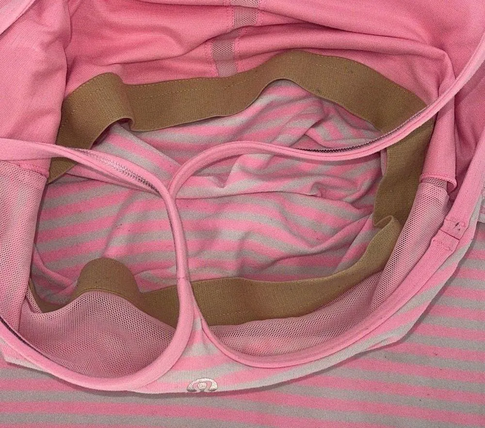 Lululemon  Athletica Womens Stripe Power Pose Y Strap Tank Top Moss Rose Size XS - Image 4