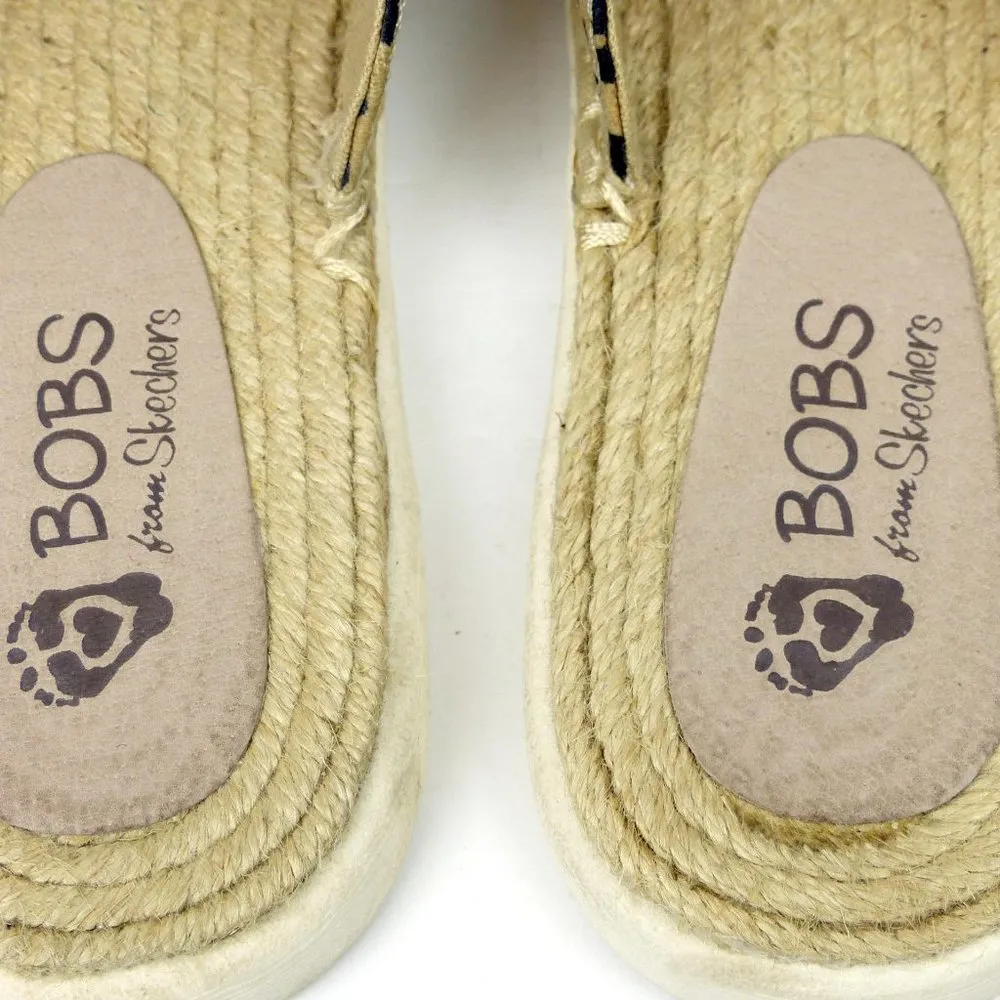 Skechers Bobs City Shuffles Leopard Animal Print Mule Slides Shoes Womens 7 Tan - Image 7