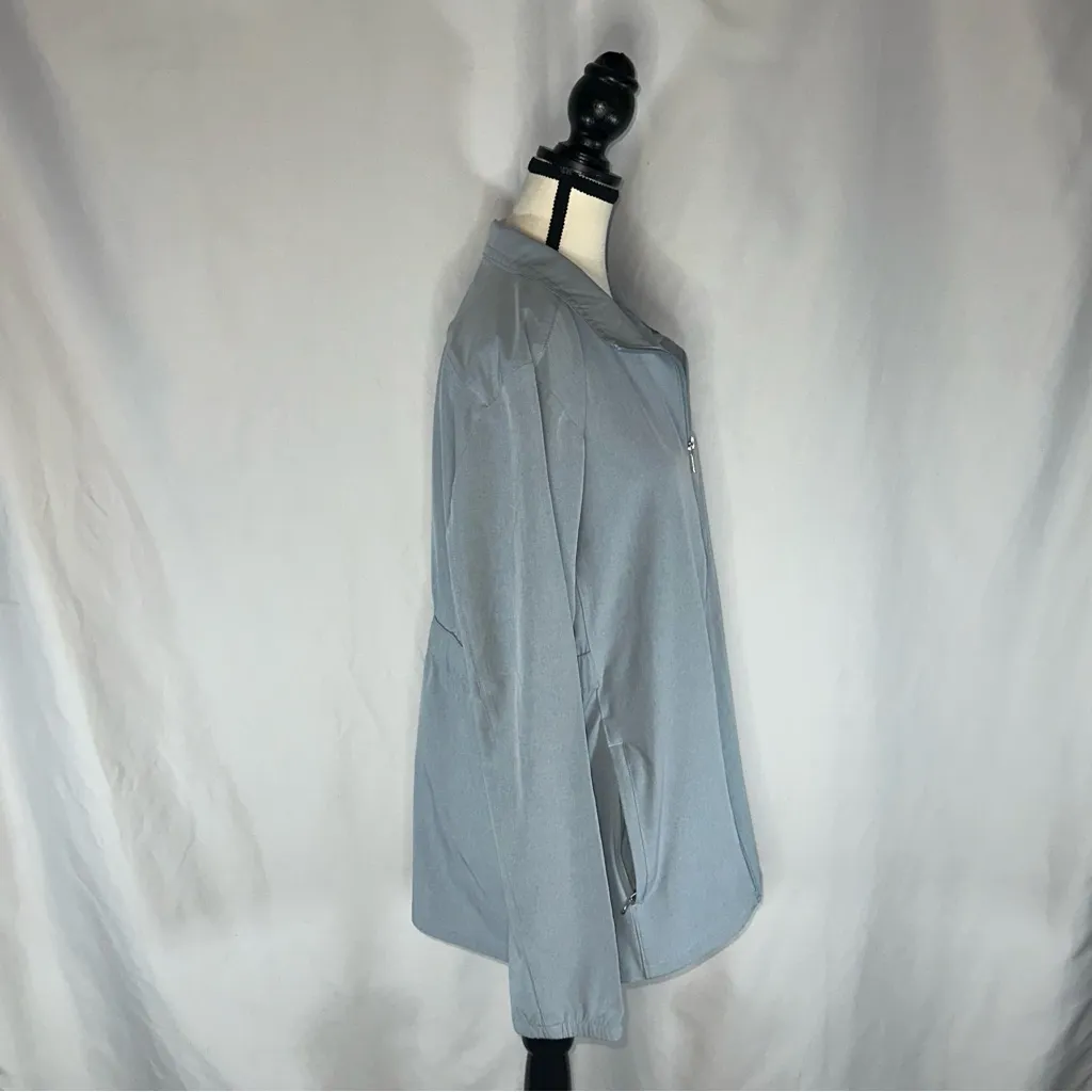 Hang Ten Jacket Women’s L Windbreaker Full-Zip Light Blue Athleisure UPF 50+ - Image 5