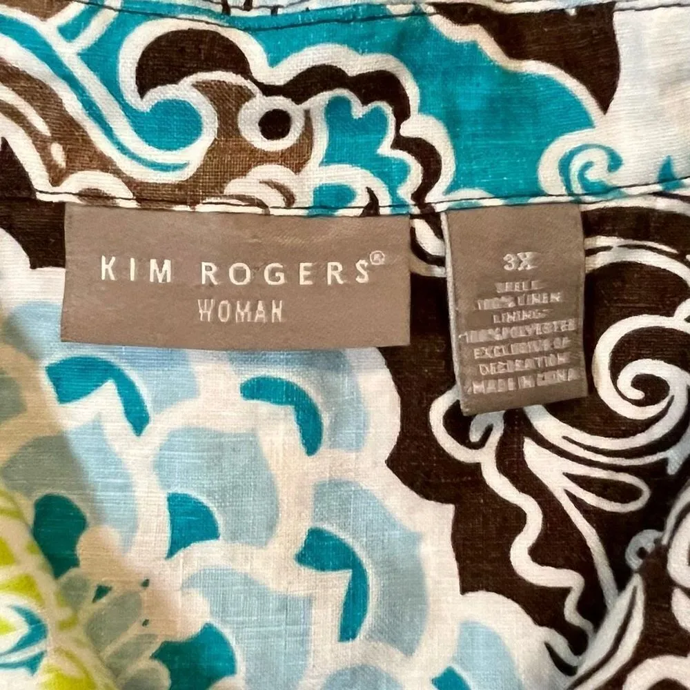 Kim Rogers Floral Open Blazer Jacker With Liner 3X - Image 8