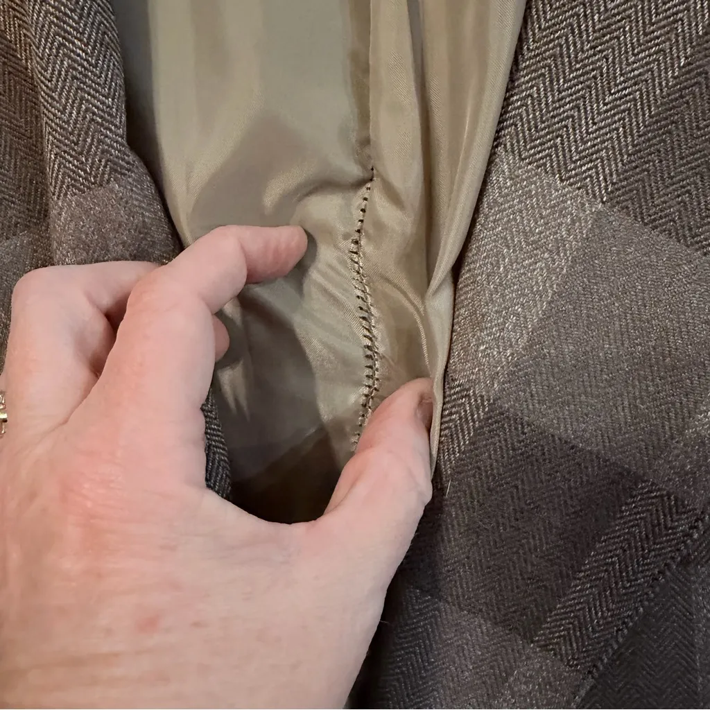 Vintage Paddle & Saddle Corp. Plaid Blazer Made in the USA Size 12 Brown - Image 8