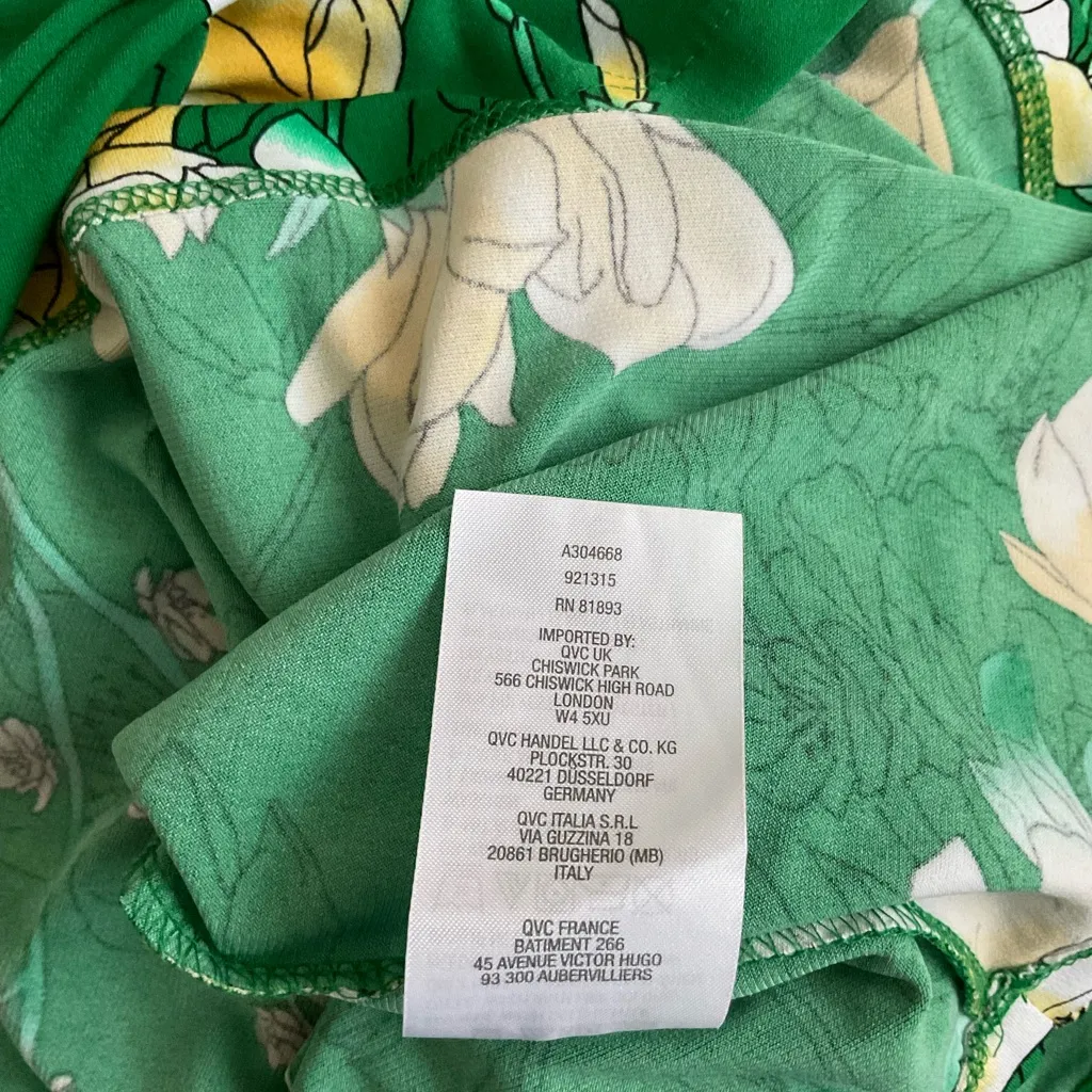 G.I.L.I Floral Jersey Knit Maxi Dress Size Small Green - Image 5