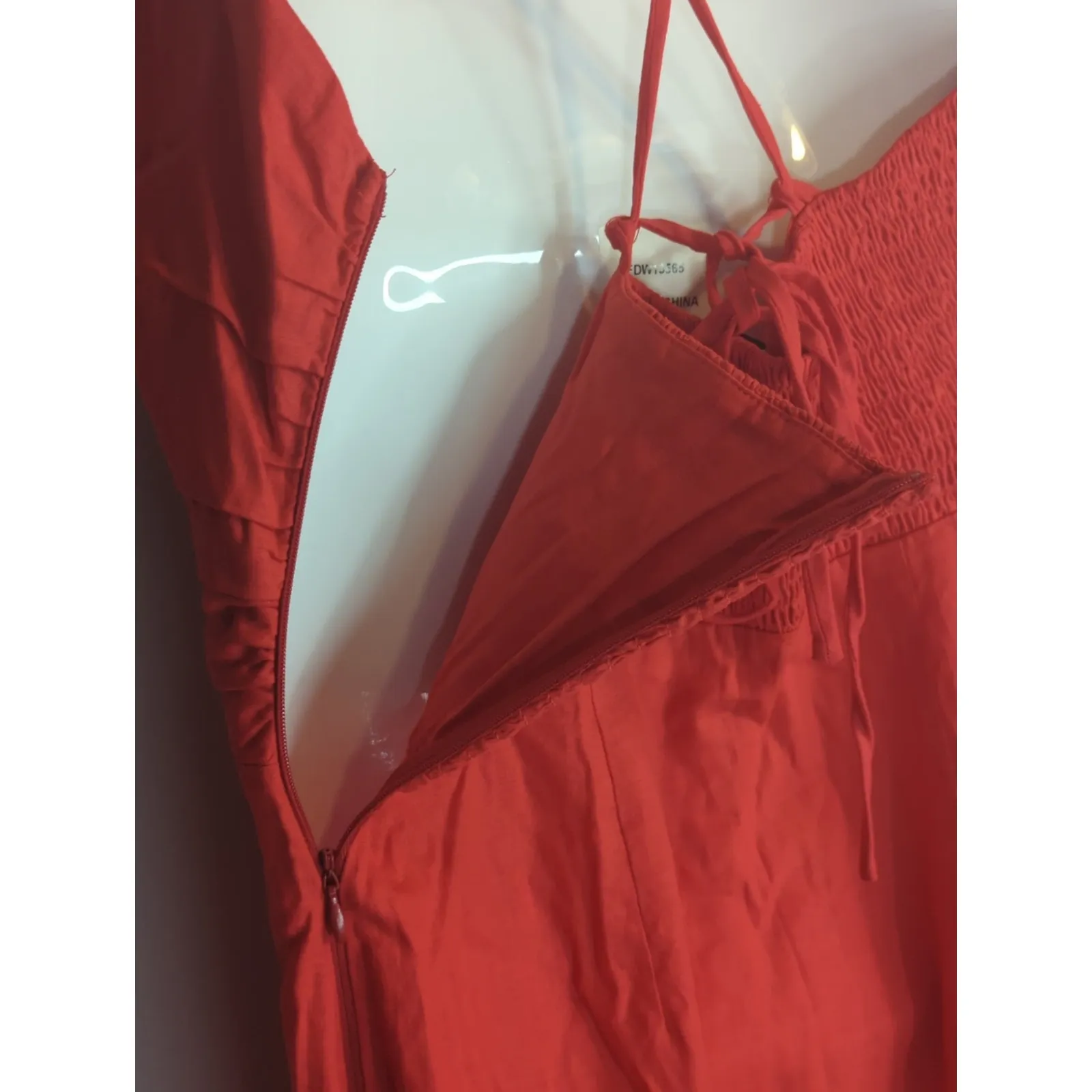 ZARA Red Slip Midi Dress Womens MED Twisted Cocktail‎ Wedding Blogger Favorite - Image 8
