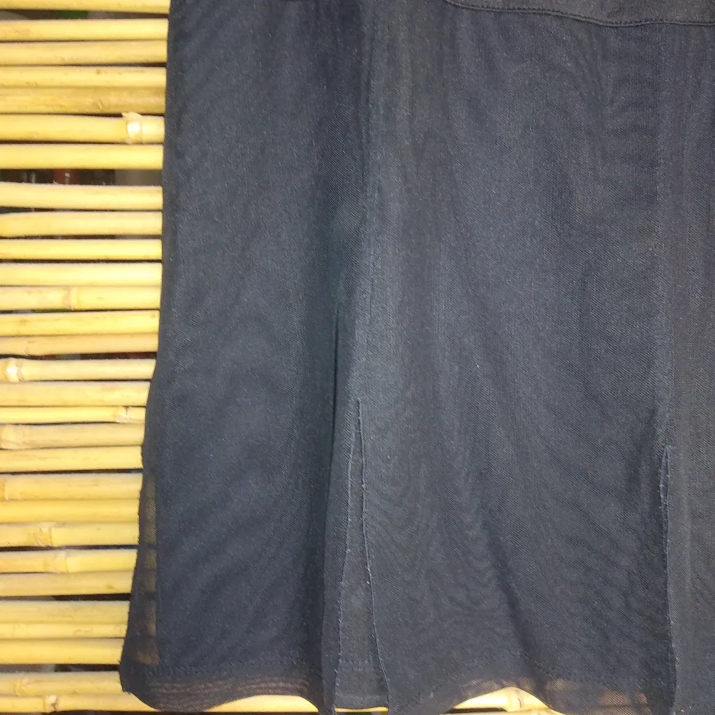 PEACHY TAN L Golf Swim Tennis Pleated Look Skort in Black Size L - Image 2