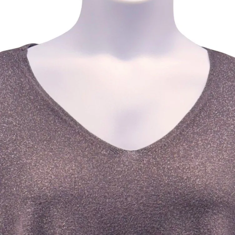 Chicos‎ Holiday Sweater Gray Large Or 2 - Image 4