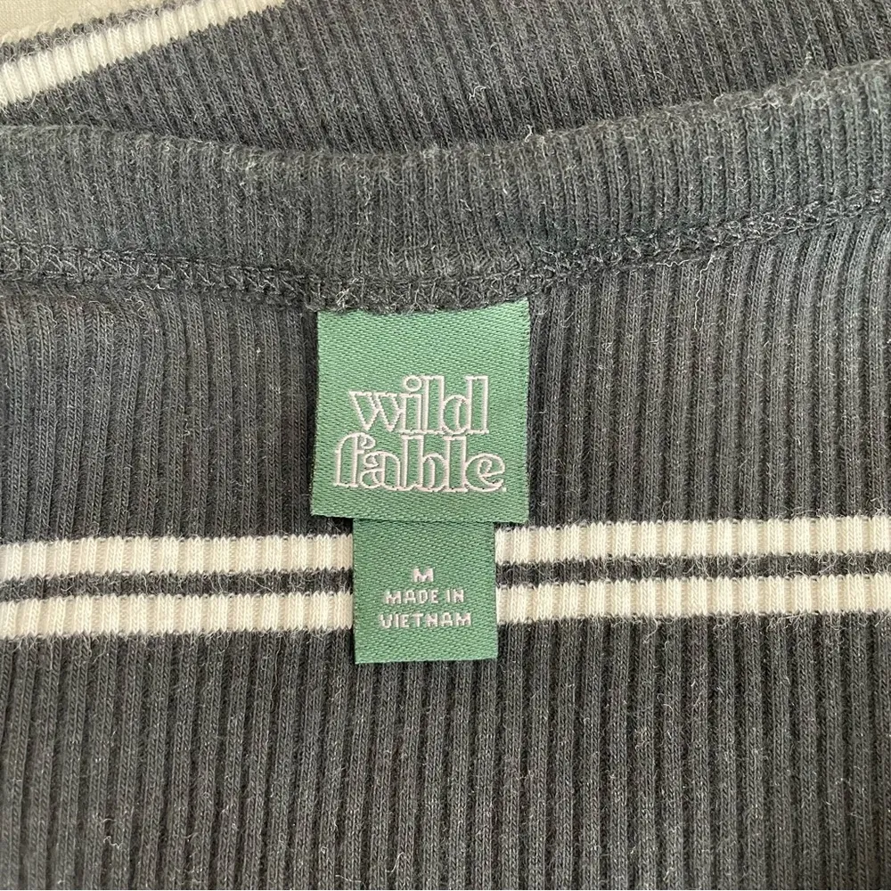 Wild Fable Black White Striped Scoop Neck Ribbed Midi Tank Dress Medium - Image 5