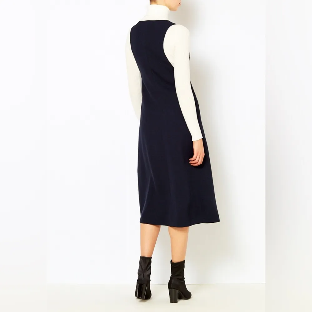 NWT TIBI Mica Crepe Jumper in Navy, Size 4 New w/Tag Retail $595 - Image 4