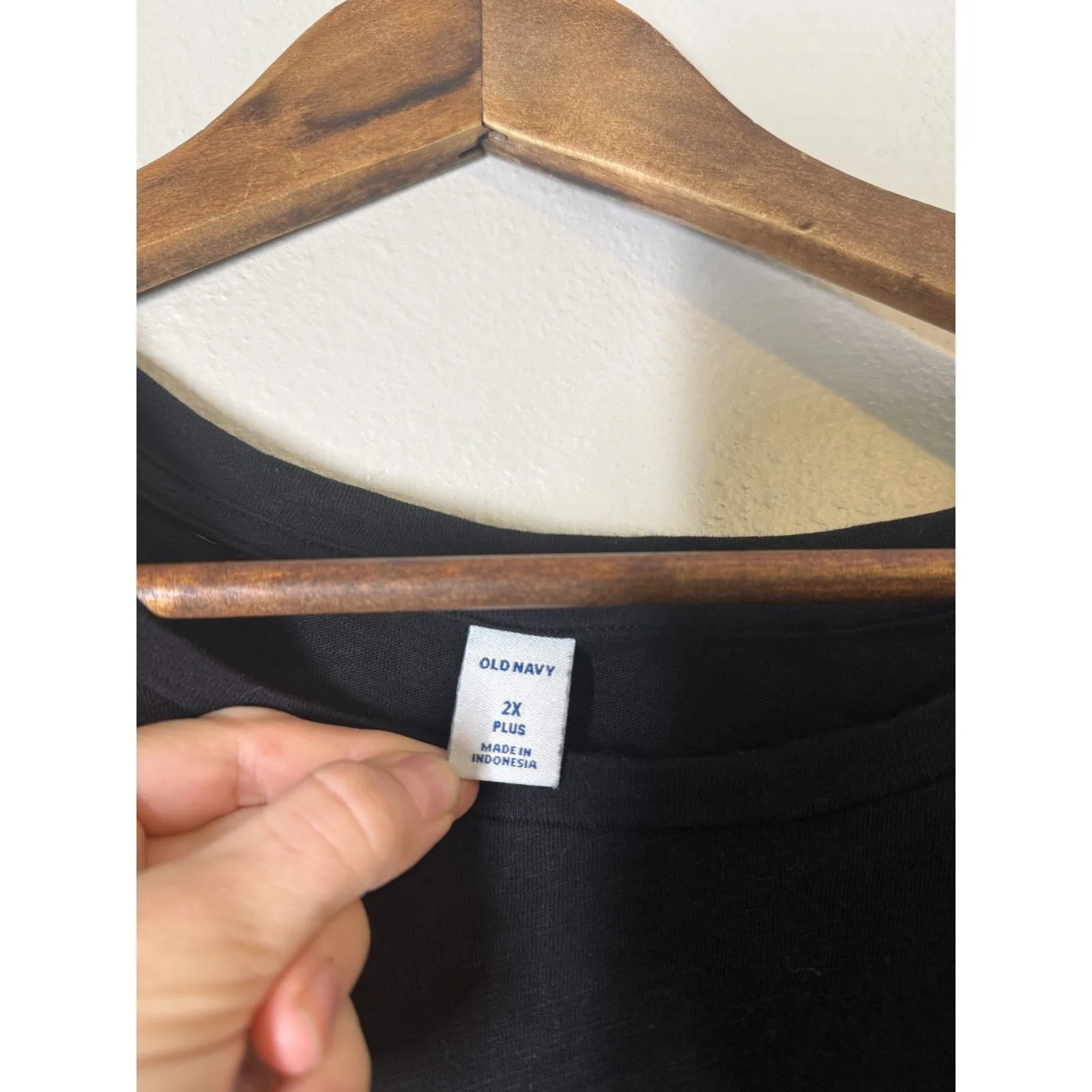 Old Navy Black Gauzy Cotton Dress Womens Sz 2X Short Sleeve Basic Lightweight - Image 4