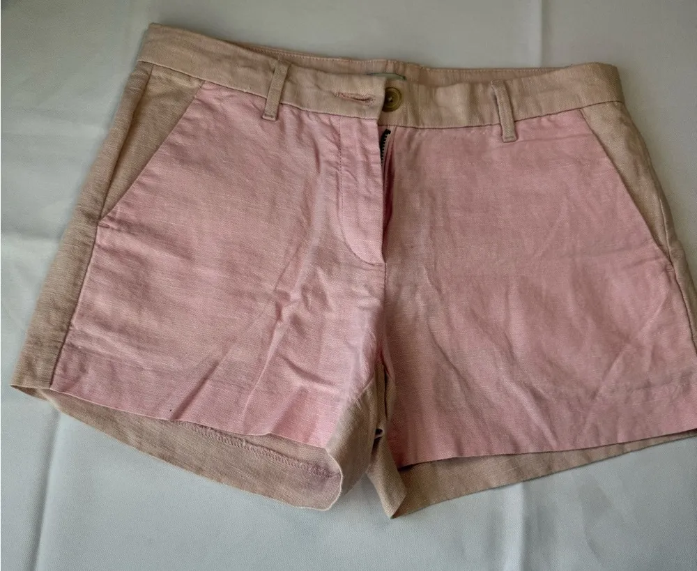 GAP High Waist Pink and Tan Shorts with Adjustable Fit - Image 1