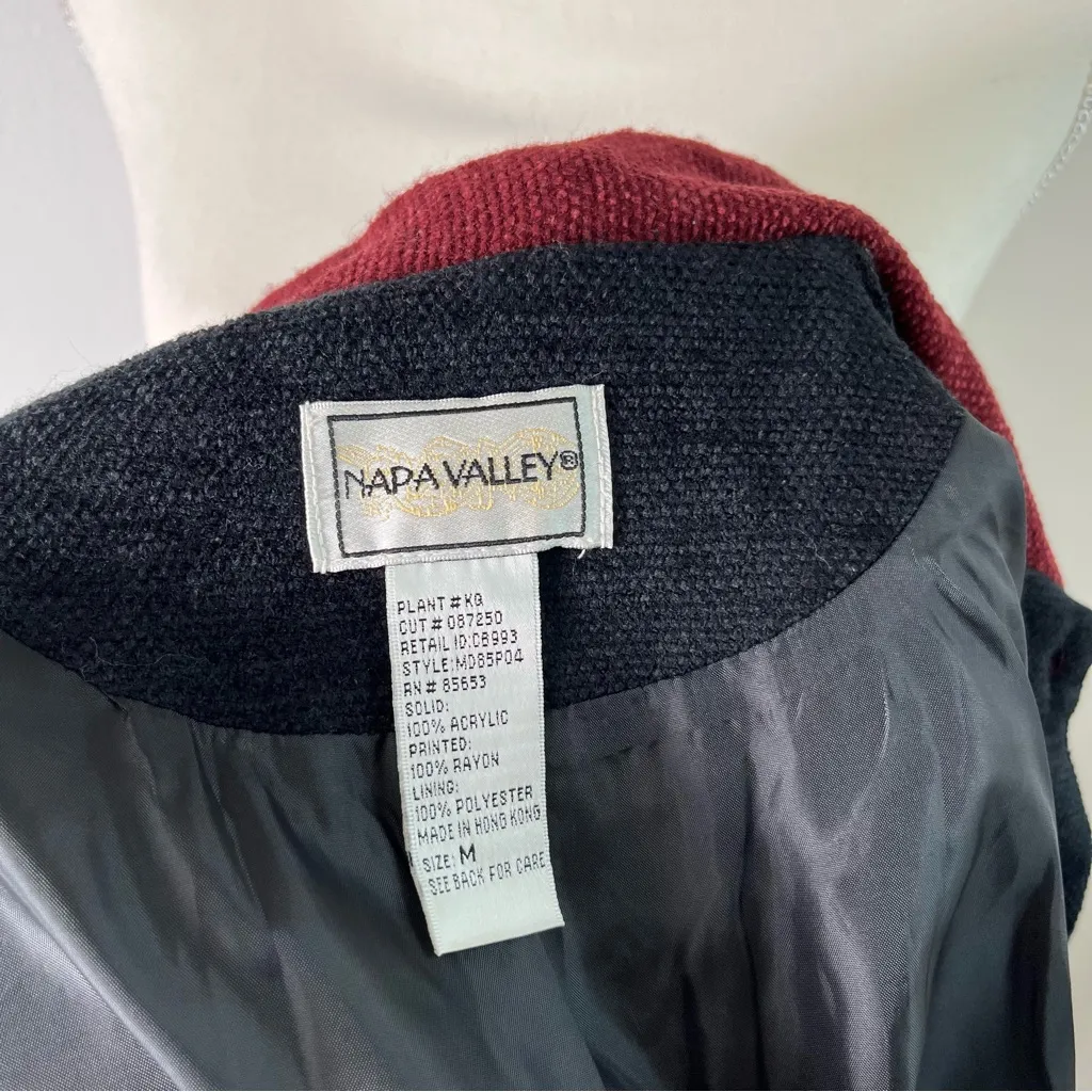 Vtg 90s Grandma Cottage Cheetah Floral Patchwork Button Collared Sweater‎ Medium - Image 7