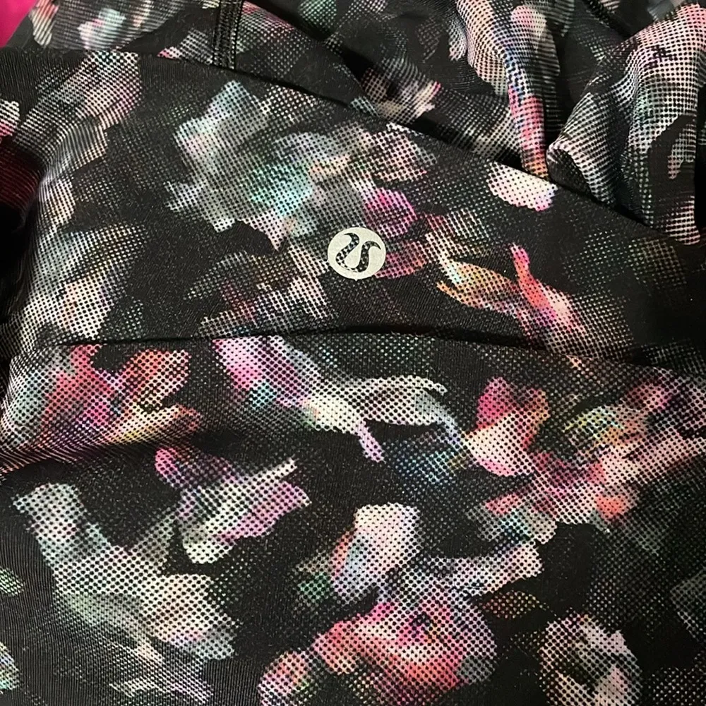 💖Lululemon Wunder Under Crop High-Rise Roll Down Luxtreme Activate Floral Multi - Image 5