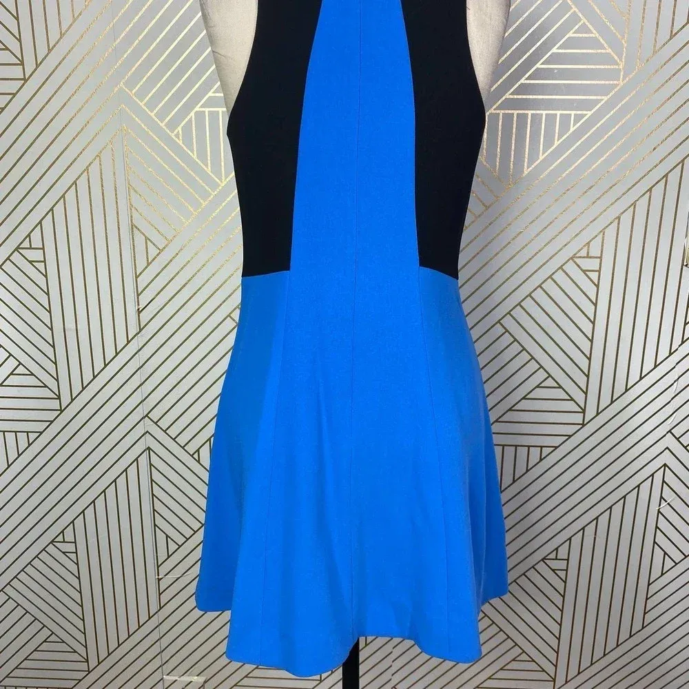 Rag and Bone Adeline Colorblock Fit & Flare Dress in Blue & Black Size‎ US 4 - Image 10