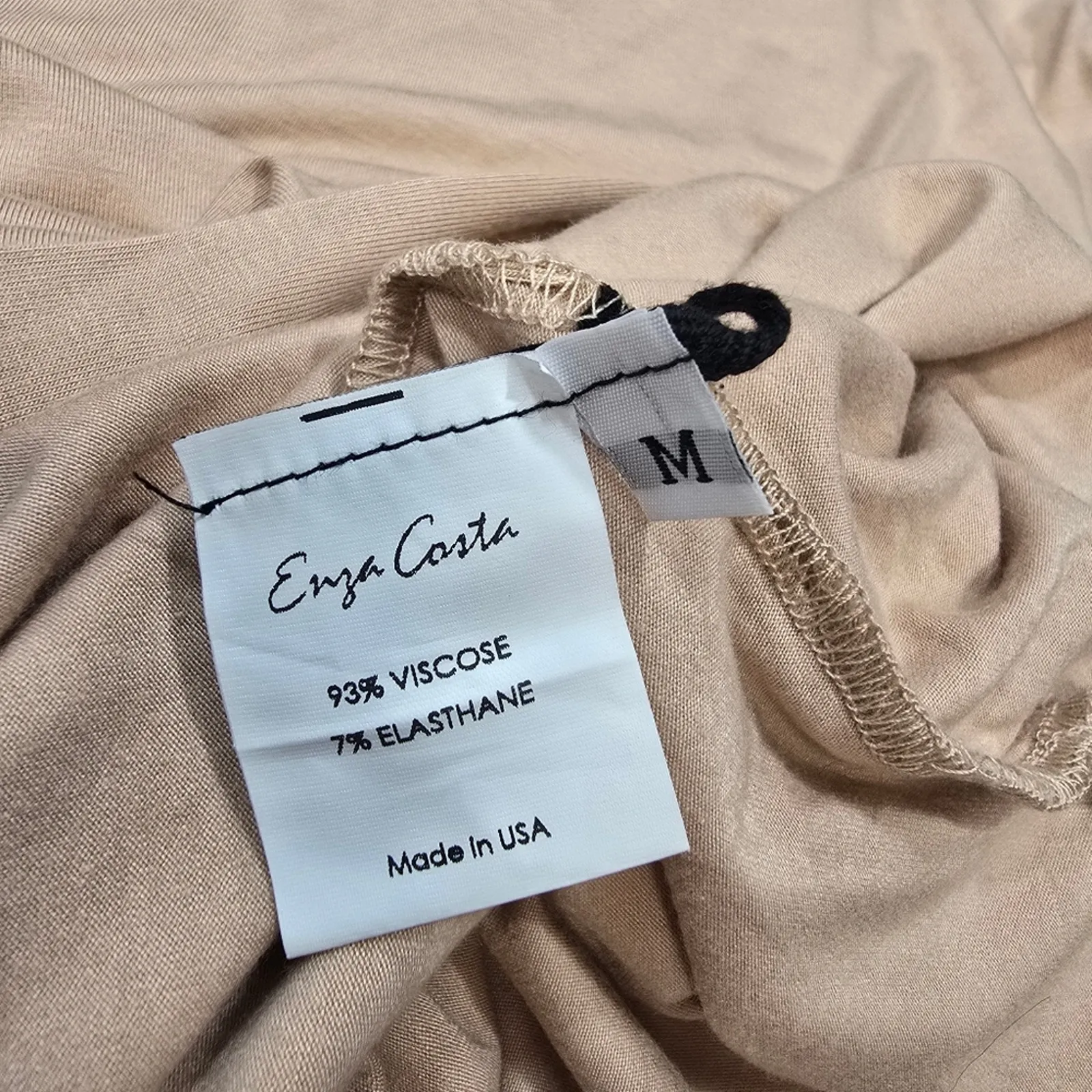 Enza Costa Exposed Shoulder Maxi Dress in Dark Nude Medium Tan - Image 8