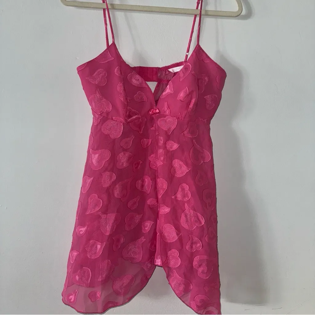 Victoria's Secret y2k Sexy Little‎ Things Babydoll Dress Lingerie S pink - Image 2