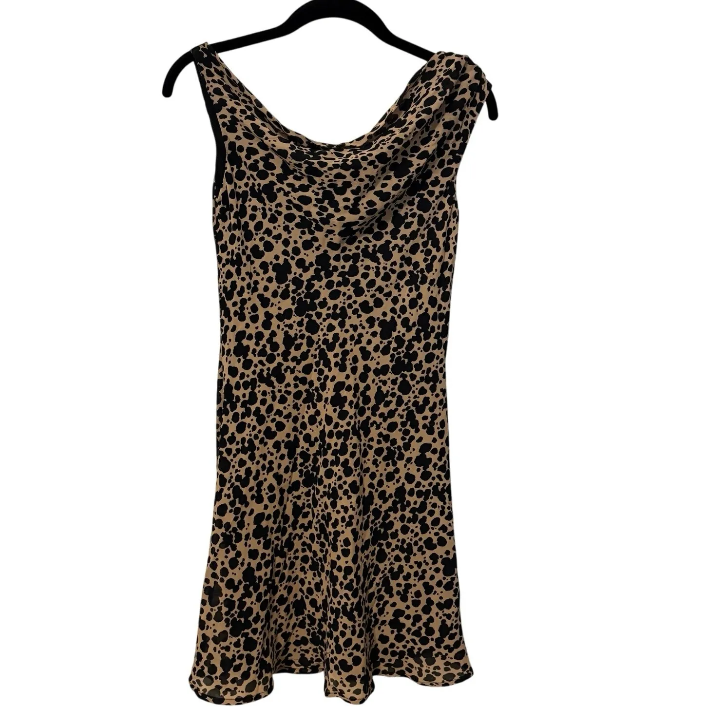 Reformation Kristine Asymmetric Off Shoulder Leopard Print Mini Dress Size 4 - Image 6