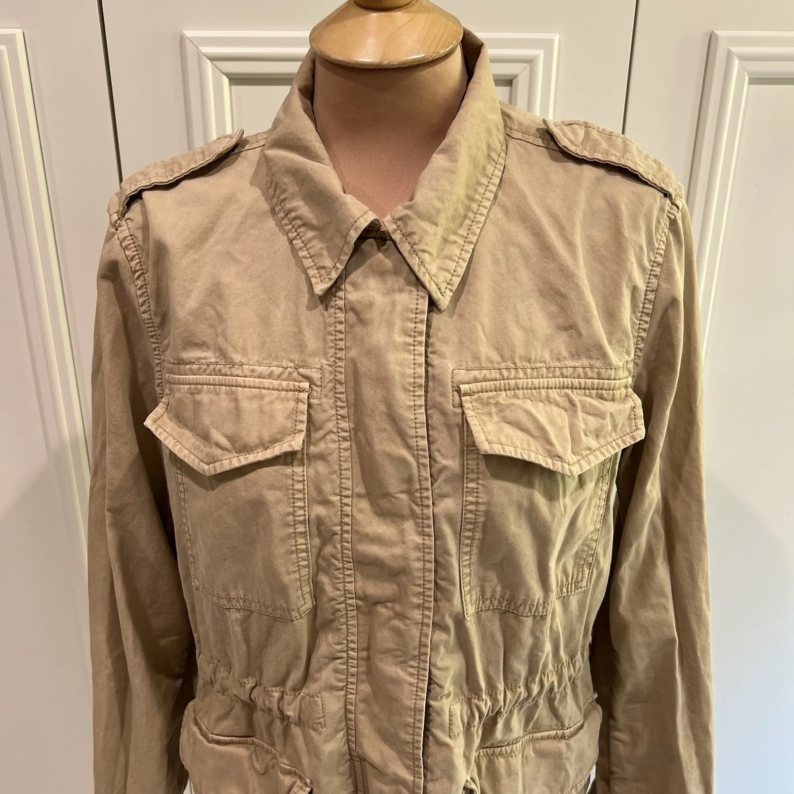 Gap Women's Khaki Utility Jacket‎ Safari Military Cotton Lightweight - Image 2