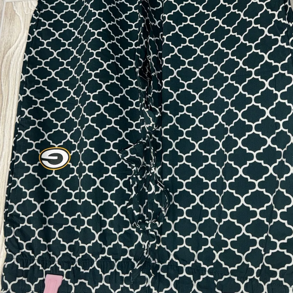 Stylish Geometric Print Pajama Pants Green - Image 3