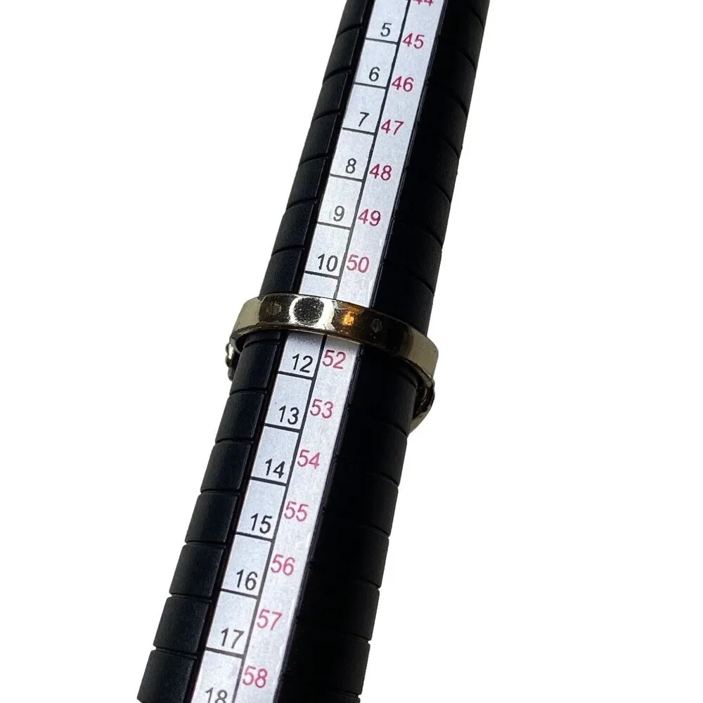 Vintage Rhinestones and Gold Tone Multi Textured Ring Size 6 Fashion Jewelry - Image 4