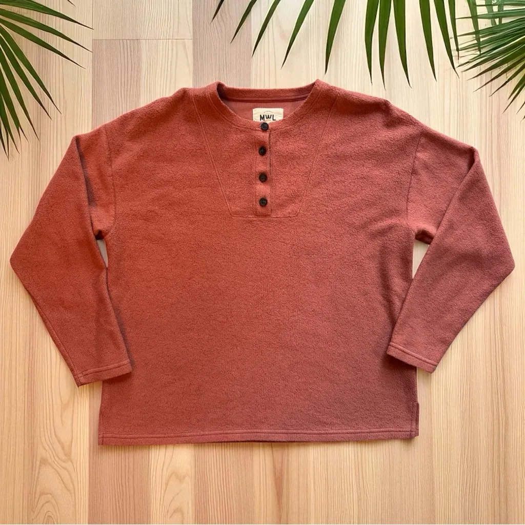 MADEWELL MWL Button-Front Fleece Pullover - XS - Image 6