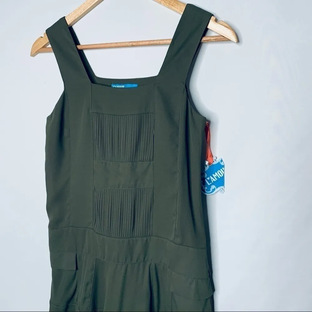 L’AMOUR Nanette Lepore NWT Army Green Dress Size XS - Image 3